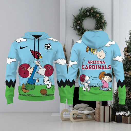 Arizona Cardinals X Snoopy Peanuts 75th Anniversary Hoodie