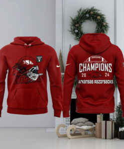 Arkansas Razorbacks Football 2024 Liberty Bowl Champions Hoodie