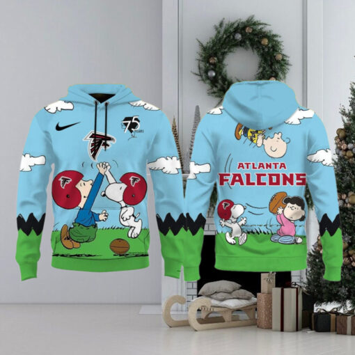 Atlanta Falcons X Snoopy Peanuts 75th Anniversary Hoodie