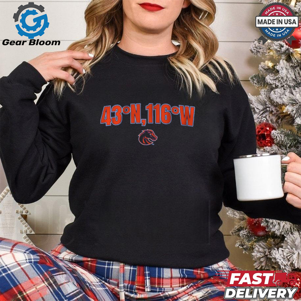 Boise State Football 43 N, 116 W T Shirt Boise State Football 43 N, 116 W T Shirt