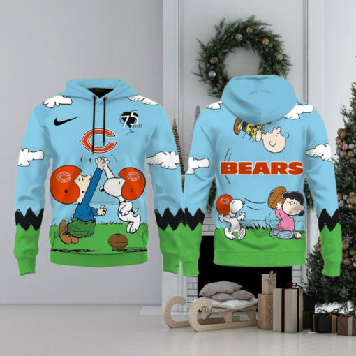 Chicago Bears X Snoopy Peanuts 75th Anniversary Hoodie