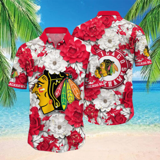 Chicago Blackhawks Golden Edge Hawaiian Shirt