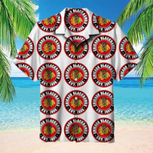 Chicago Blackhawks Heritage Emblem Hawaiian Shirt