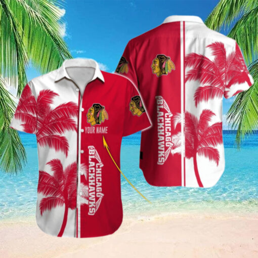 Chicago Blackhawks Palm Paradise Custom Hawaiian Shirt