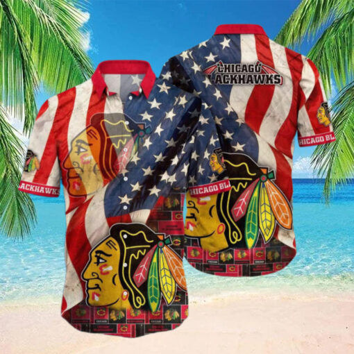 Chicago Blackhawks Patriotic Pride Hawaiian Shirt