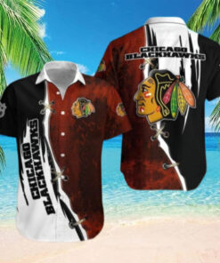 Chicago Blackhawks Rugged Split Hawaiian Shirt