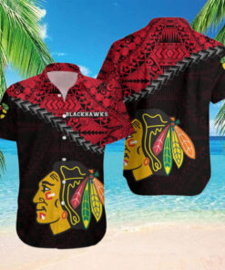 Chicago Blackhawks Tribal Legacy Hawaiian Shirt