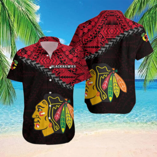 Chicago Blackhawks Tribal Legacy Hawaiian Shirt