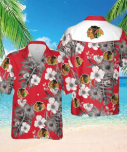 Chicago Blackhawks Tropical Elegance Hawaiian Shirt