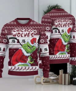Chicago wofl Grinch Grinch Christmas Ugly Sweater