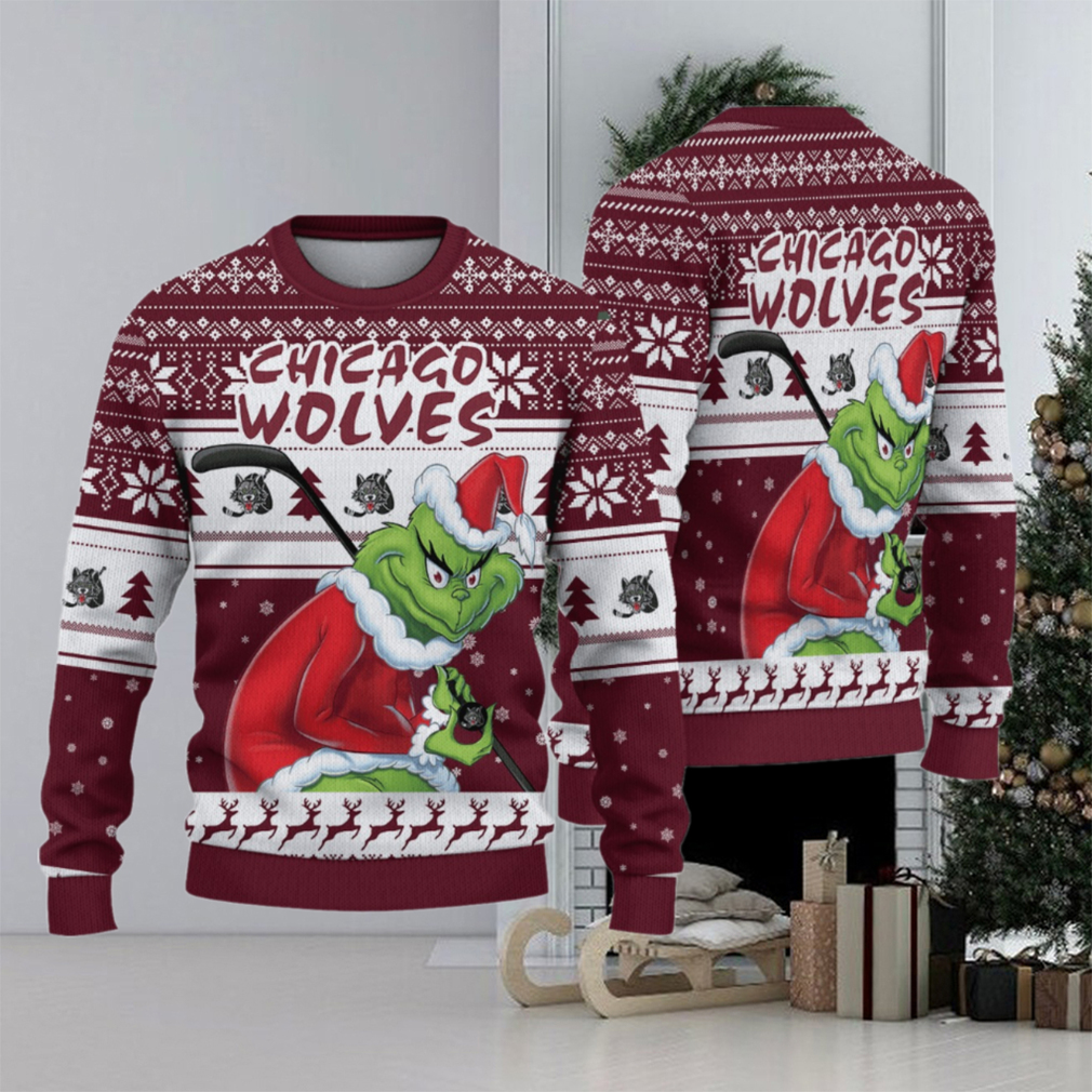 Chicago wofl Grinch Grinch Christmas Ugly Sweater Chicago wofl Grinch Grinch Christmas Ugly Sweater