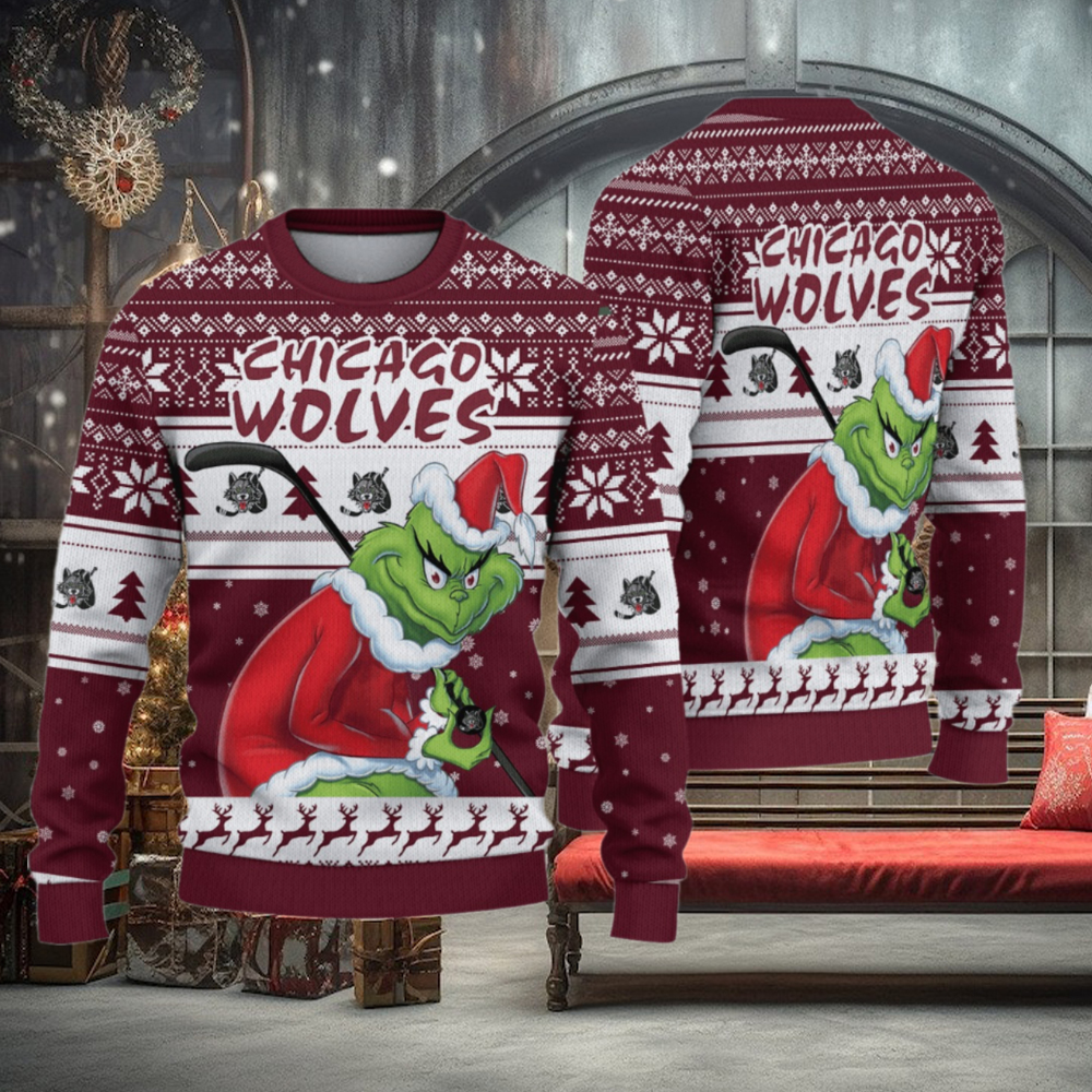 Chicago wofl Grinch Grinch Christmas Ugly Sweater Chicago wofl Grinch Grinch Christmas Ugly Sweater