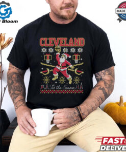 Cleveland Christmas Santa Basketball tis the season shirt