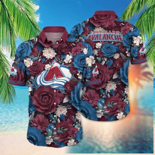 Colorado Avalanche Garden Bloom Hawaiian Shirt