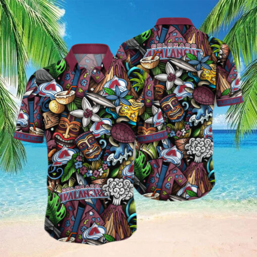 Colorado Avalanche Island Tiki Hawaiian Shirt