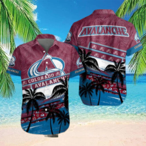 Colorado Avalanche Tropical Wave Hawaiian Shirt