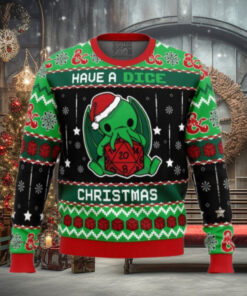 Cthulhu have A Dice Dungeons and Dragons Ugly Christmas Sweater