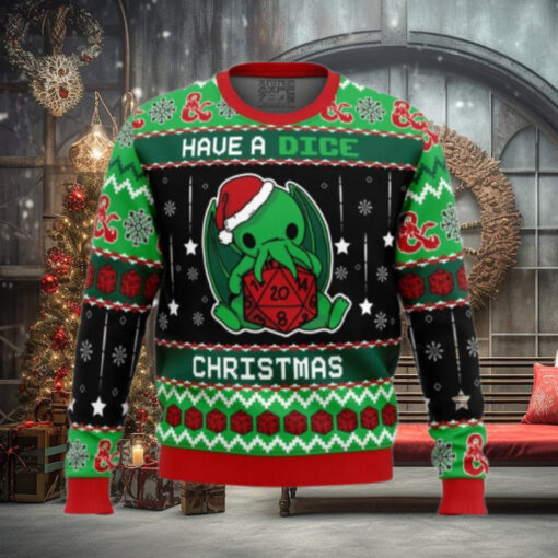 Cthulhu have A Dice Dungeons and Dragons Ugly Christmas Sweater