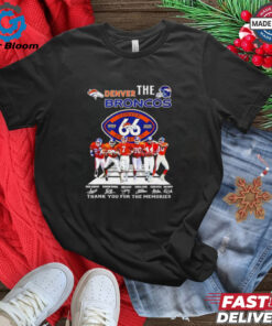 Denver Broncos 1959 2025 66 Years Thank You For The Memories signature 2D T shirt
