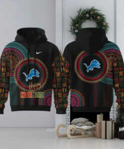 Detroit Lions Happy Kwanzaa Hoodie