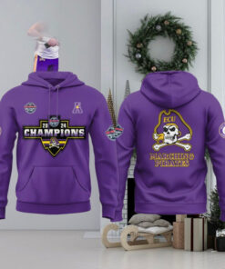 East Carolina Pirates Football Military Bowl Celebration 2024 Purple Hoodie