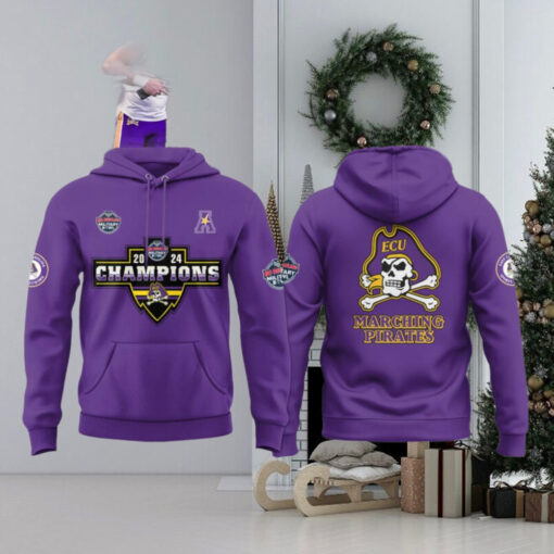 East Carolina Pirates Football Military Bowl Celebration 2024 Purple Hoodie