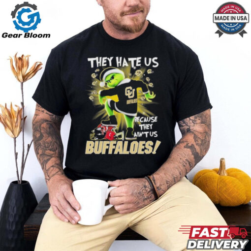 Funny They Hate Us Because They Ain’t Us Grinch X Colorado Buffaloes Stomp On College Teams Christmas Shirt
