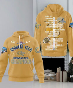 Georgia Tech Yellow Jackets Birmingham Bowl Champions 2024 Hoodie