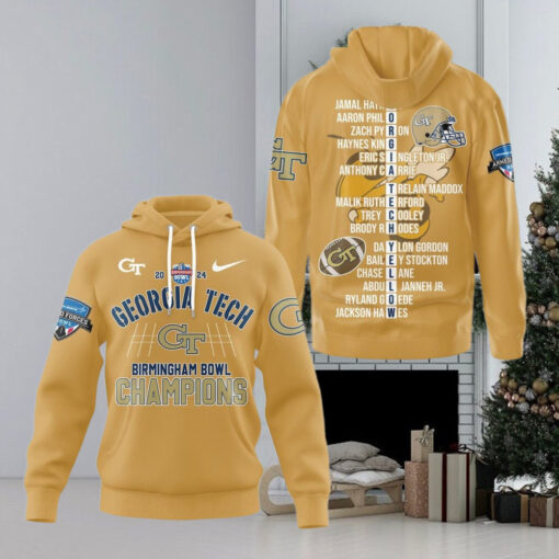 Georgia Tech Yellow Jackets Birmingham Bowl Champions 2024 Hoodie