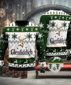 Glenfiddich Whisky Wine 3D Xmas Funny 2023 Holiday Custom And Personalized Idea Knitting Pattern 3D Print Ugly Sweater