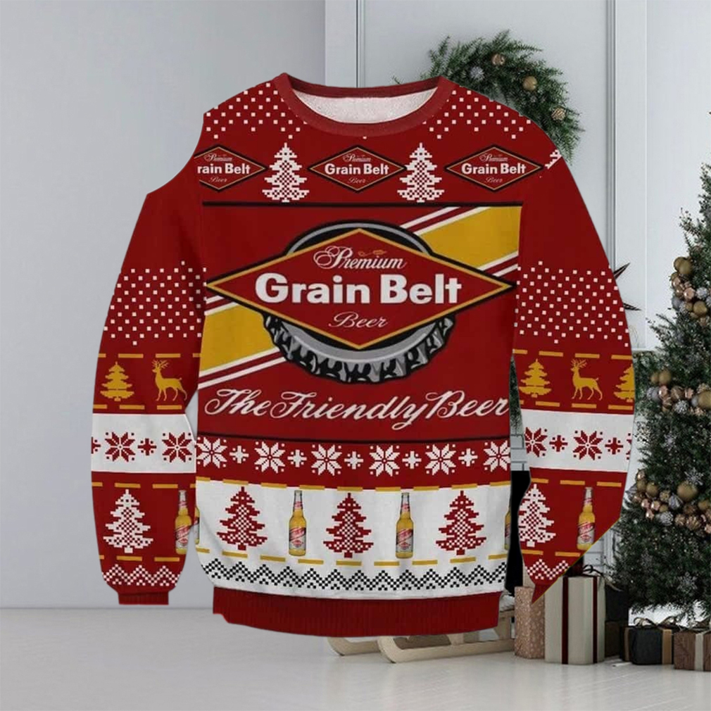 Grain Belt Beer The Friendly Beer 3D Xmas Funny 2023 Holiday Custom And Personalized Idea Knitting Pattern Ugly Christmas Sweater Grain Belt Beer The Friendly Beer 3D Xmas Funny 2023 Holiday Custom And Personalized Idea Knitting Pattern Ugly Christmas Sweater