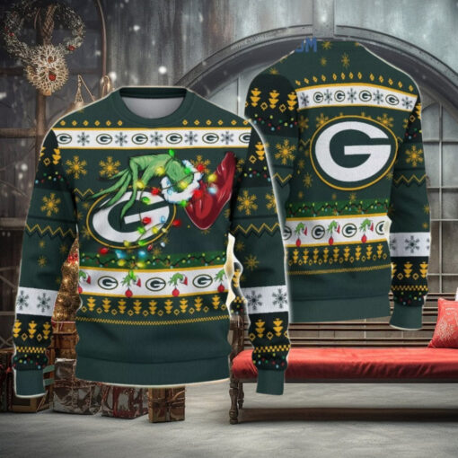 Grinch Green Bay Football Team Packerss Ugly Wool Sweater 2025