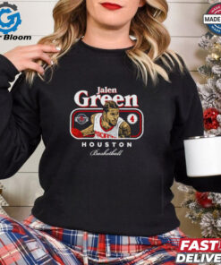 Jalen Green 4 Houston Rockets Basketball cover signature shirt