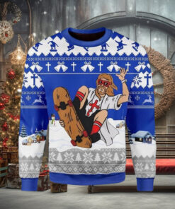 Jesus Skateboarding Christmas Ugly Christmas Sweater