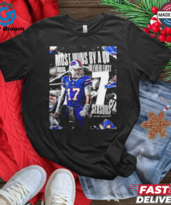 Josh Allen Buffalo Bills Most Wins By A QB In Their First 7 Seasons In NFL History Unisex T Shirt