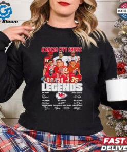 Kansas City Chiefs legends name and signatures shirt