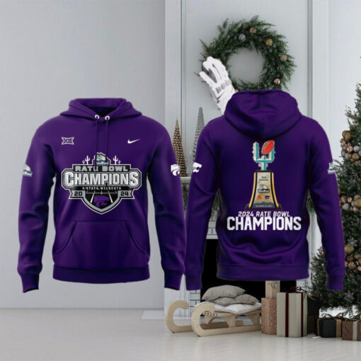 Kansas State Wildcats Rate Bowl Champions 2024 Limtied Edition Purple Hoodie