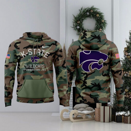 Kansas State Wildcats Thank You Veterans Champions Rate Bowl 2024 For Fans Limited Camo Hoodie