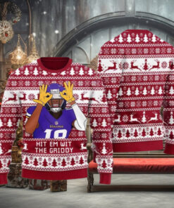 Justin Jefferson Hit Them With The Griddy Ugly Christmas Sweater