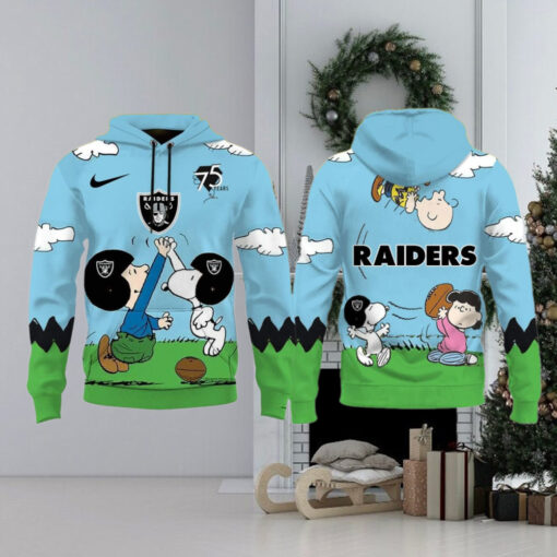 Las Vegas Raiders X Snoopy Peanuts 75th Anniversary Hoodie