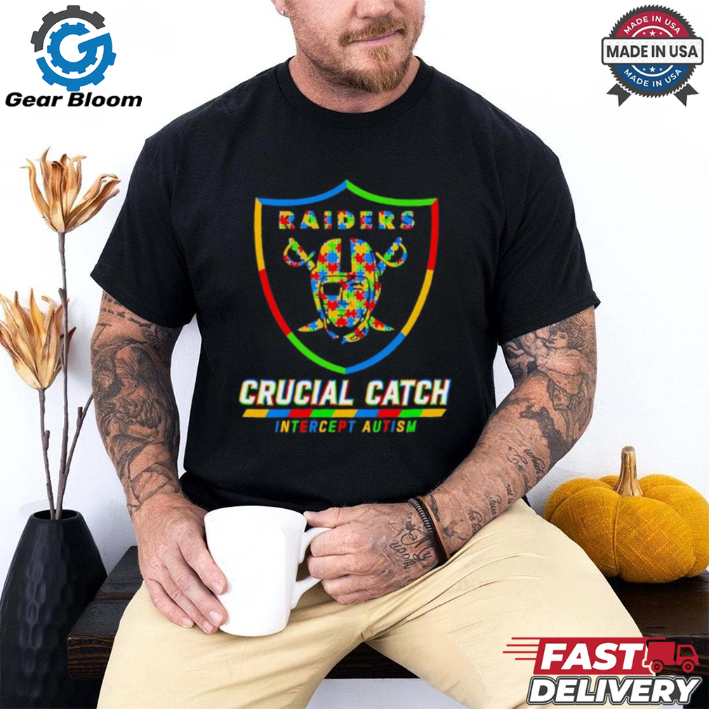 Las Vegas Raiders crucial catch intercept autism T shirt Las Vegas Raiders crucial catch intercept autism T shirt