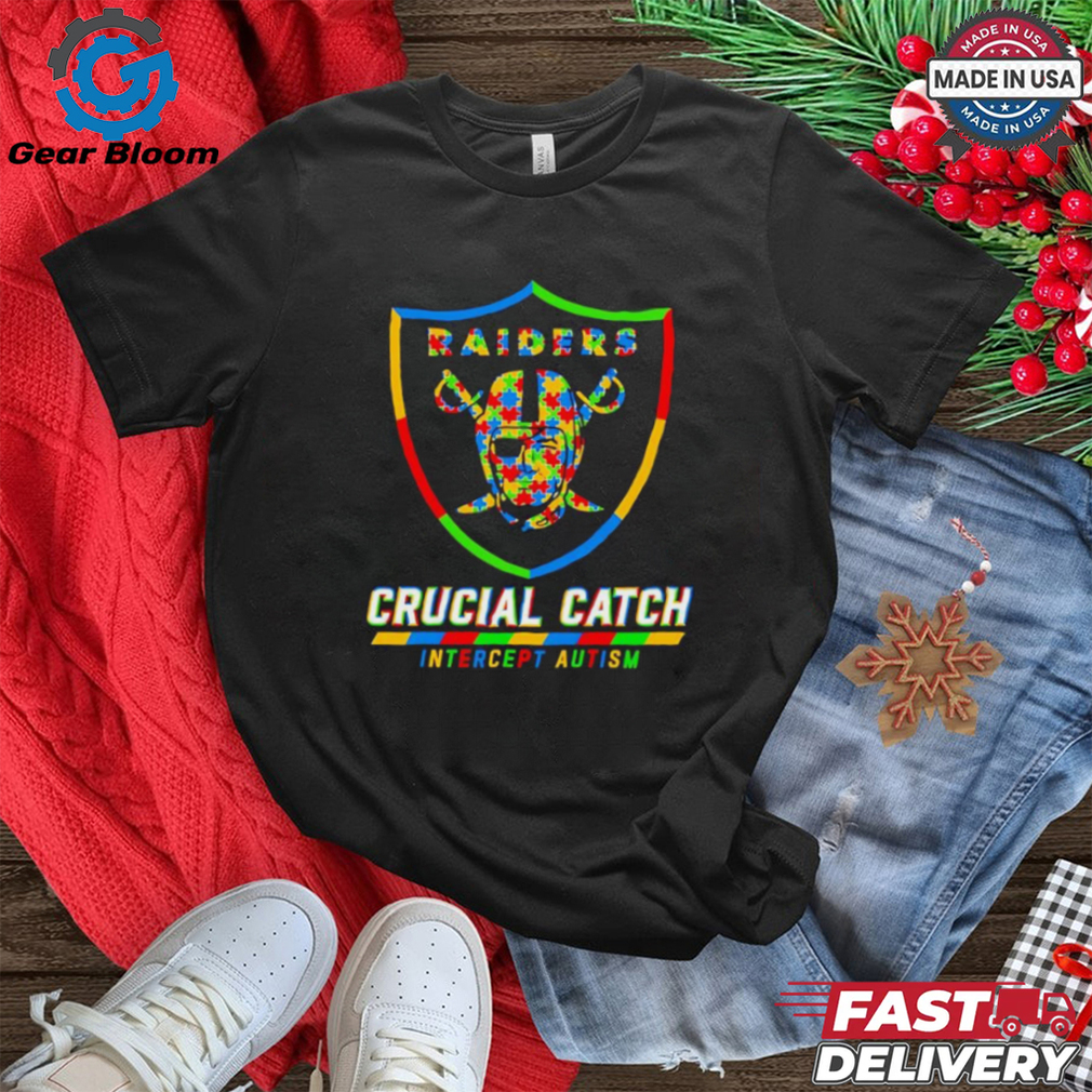 Las Vegas Raiders crucial catch intercept autism T shirt Las Vegas Raiders crucial catch intercept autism T shirt