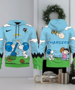 Los Angeles Chargers X Snoopy Peanuts 75th Anniversary Hoodie