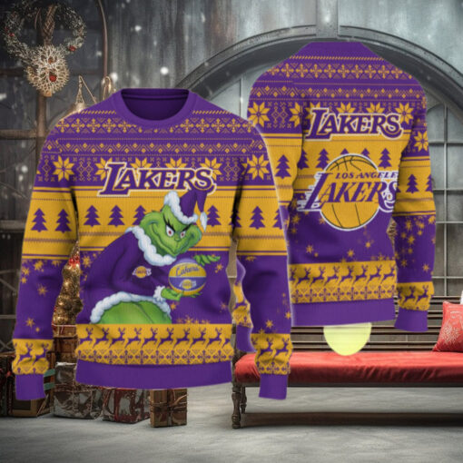 Los Angeles Lakers Grinch Christmas Ugly Sweater