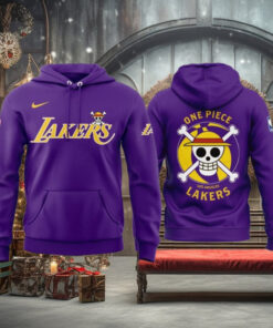 Los Angeles Lakers x One Piece Special Purple Hoodie 2