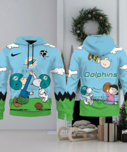 Miami Dolphins X Snoopy Peanuts 75th Anniversary Hoodie