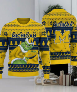 Michigan Wolverines Grinch Ugly Christmas Sweater