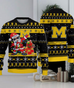 Michigan Wolverines Santa Claus Ugly Christmas Sweater
