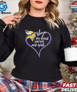 Minnesota Vikings we bleed purple and gold shirt