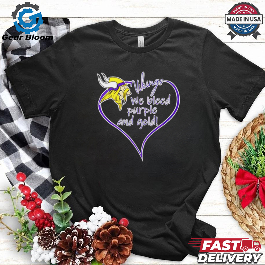 Minnesota Vikings we bleed purple and gold shirt Minnesota Vikings we bleed purple and gold shirt